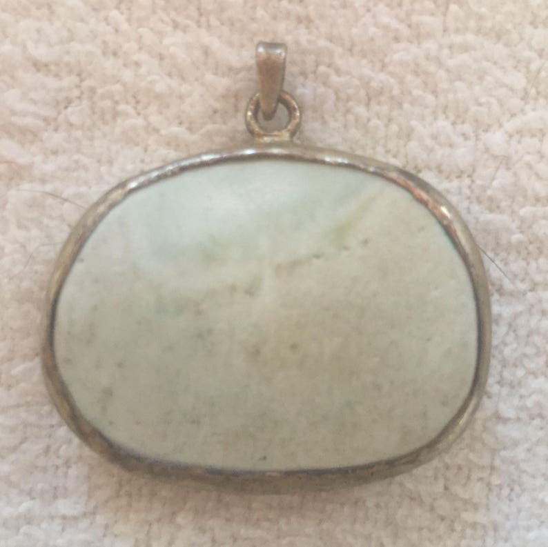 Vintage Handpainted Art Pottery Shard Necklace Pendant