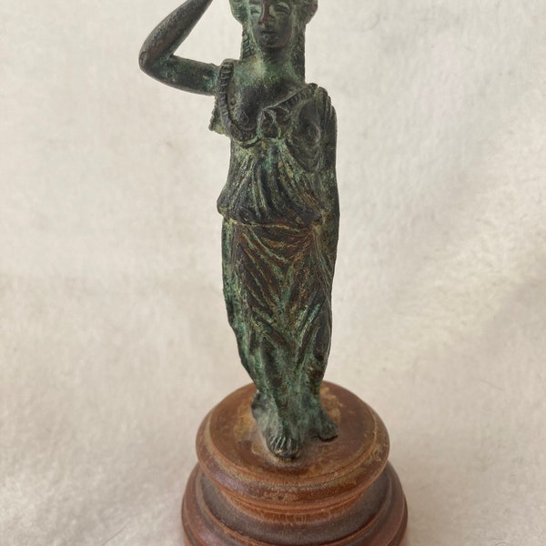 Antique Bronze Roman Water Bearer Figure Statuette