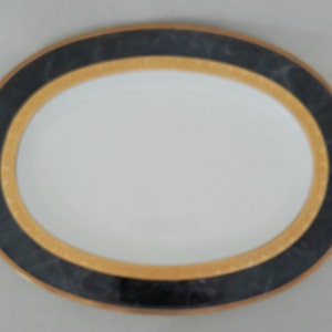Noritake Opulence Discontinued Gilt Embossed Oval Relish Butter Serving Tray