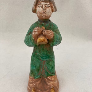Antique Asian Japanese Chinese Terracotta Tang Child Sculpture