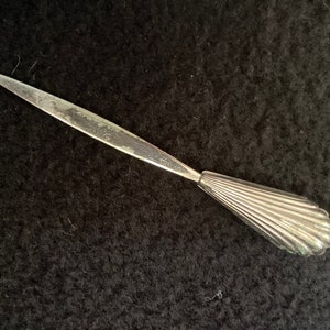 Abridor de sobres en miniatura de plata de ley Art Déco vintage