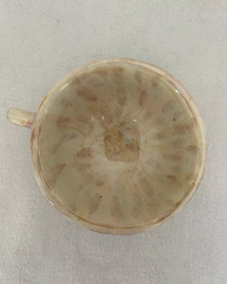 Vintage Italian Peasant Village Scallop Shell Ocean Majolica Tea Cup - Etsy