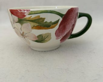 Vintage Gien France Volupte Garten Porzellan Teetasse