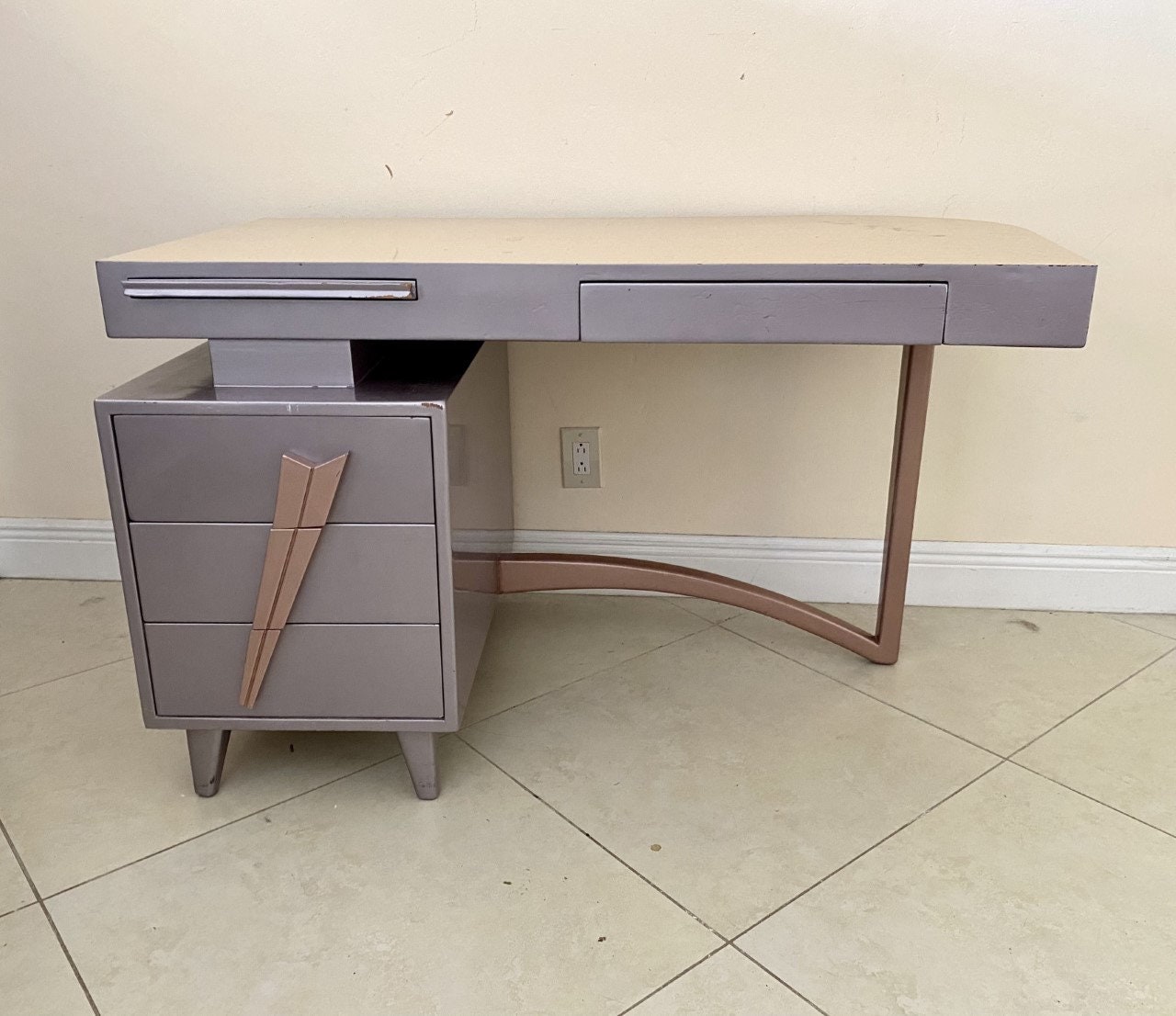 Vintage Wood 1960's Executive Desk - Retro Office Inc