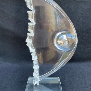 Vintage Chunky Lucite Ritts Fish Sculpture on Lucite Stand