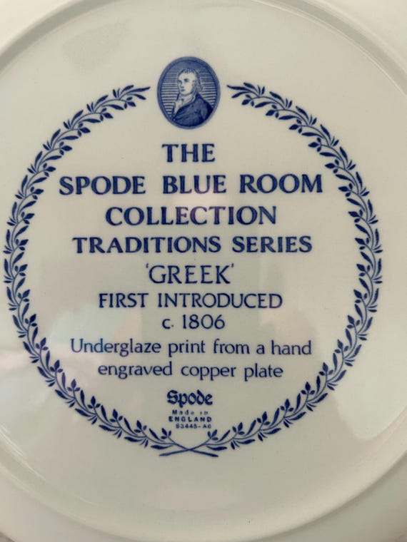 Vintage Spode Blue Room Collection Traditions Greek Porcelain