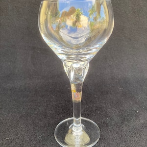 Vintage Mikasa Flower Song Cryatal Water Goblet Glass