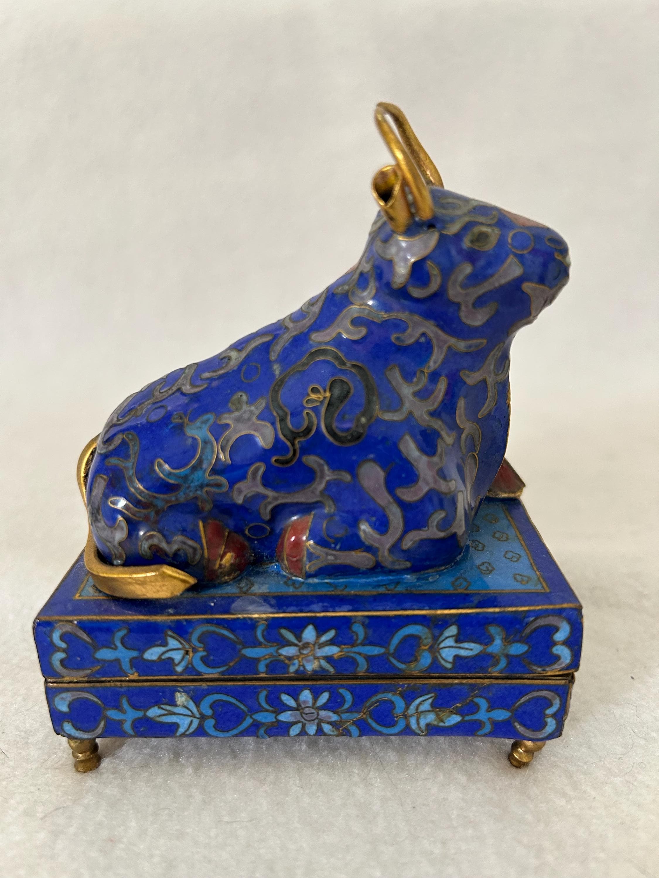 Antique Chinese Brass Enamel Box - Etsy