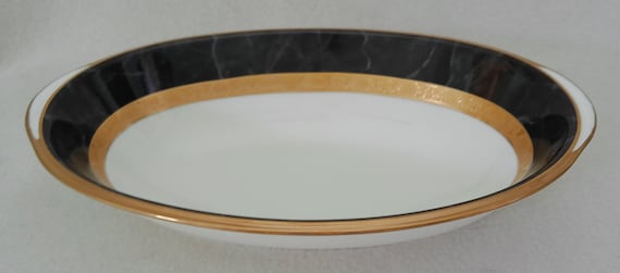 Noritake Opulence Discontinued Gilt Embossed Oval Vegetable