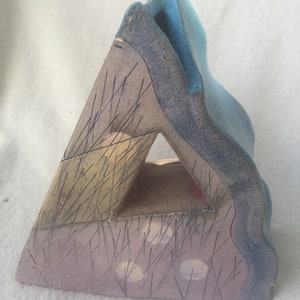 Vintage Abstract Glazed Art Pottery Vase