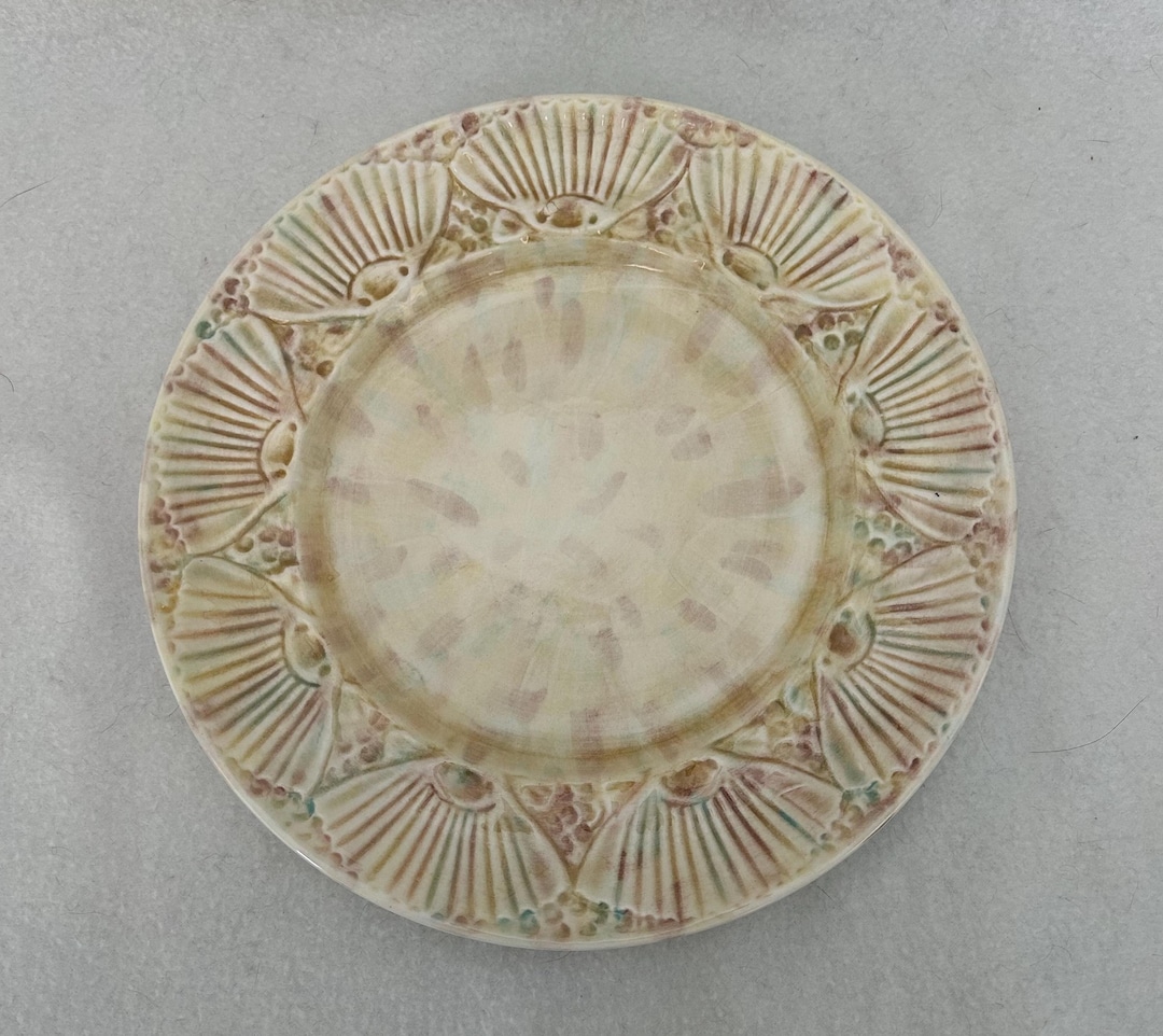 Vintage Italian Peasant Village Scallop Shell Ocean Majolica Art ...