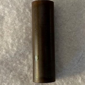 Vintage Mid Century Modern Bronze Cylinder Lamp Topper Finial