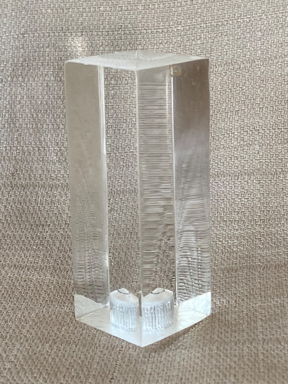 Vintage Mid Century Modern Lucite Acrylic Lamp Topper Finial