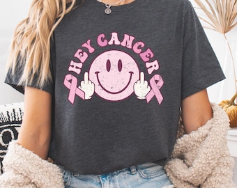 Hey Cancer Shirt, Cancer Warrior Shirt, Cancer Fighter Gift, Kitten Shirt, Awareness Month Tee, Cancer Fighter Shirt, Cancer Survivor Tee