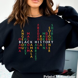 Black History Month Shirt, Celebrate School Black History Sweater, Black Leaders Shirt, Black Historical Icons Tee, Melanin Empowerment Tee