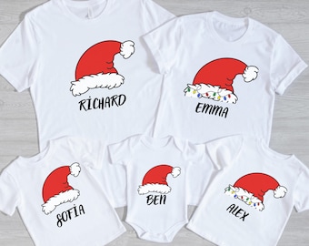 Custom Christmas Name Shirt,Christmas Family Shirt,Santa Shirt,Christmas Party Shirt,Matching Christmas Shirt,Matching Family Holiday Shirt