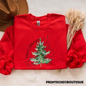 Merry and Bright Sweatshirt, Christmas Sweatshirt, Family Christmas Sweatshirt, Christmas Sweatshirts for Women, Merry Christmas Sweatshirt