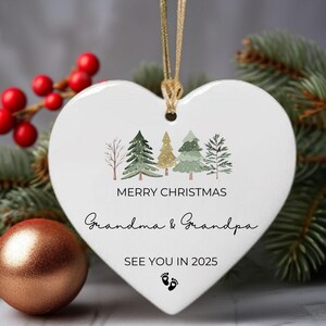 Promoted to Grandparents Ornament, Christmas Ornament, Pregnancy Announcement, Reveal to Grandparents, New Baby Announcement Ornament