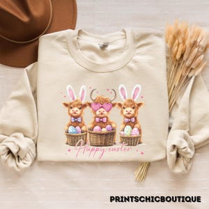 Easter Cow Sweatshirt, Heifer Easter Day Shirt, Funny Easter Shirt, Gift For Easter, Easter Animal Shirt, Cute Easter Shirt, Easter Kids Tee