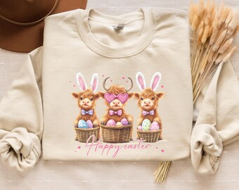 Easter Cow Sweatshirt, Heifer Easter Day Shirt, Funny Easter Shirt, Gift For Easter, Easter Animal Shirt, Cute Easter Shirt, Easter Kids Tee