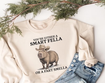 Retro Smart Fella Capybara 90s Shirt, Funny Capybara Vintage T-shirt, Vintage 90s Shirt, Washed Shirt,Vintage Distressed Shirt, Funny Gift