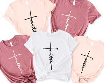 Faith Shirt, Faith Cross Shirt, Christian Gift, Faith Gift, Christian Shirts , Love and Grace Shirt, Faith Cross, Vertical Cross, Jesus