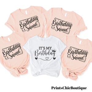Birthday Shirt, Birthday Crew Shirt for Woman, Birthday Party Shirts, Birthday Gift for Woman, Birthday Group Shirts, Birthday Squad Shirts