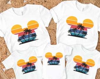 Mickey Head Summer Shirt, Disney Summer Vacation Shirt, Disney World Shirt, Disney Family Matching Shirt, Disneyland Shirt, Summer Beach Tee