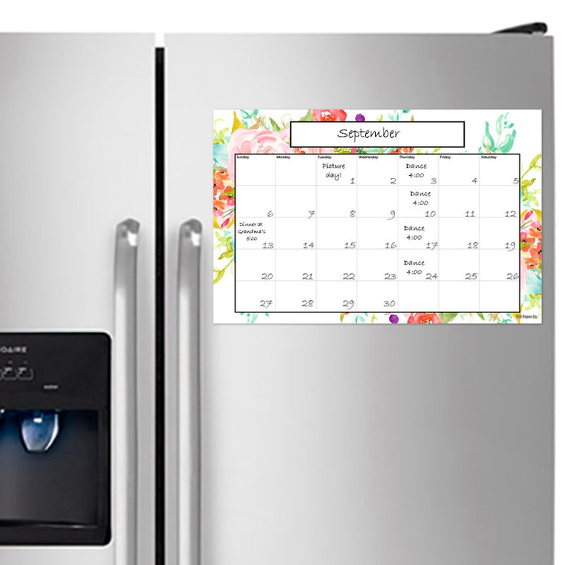 Printable Blank Calendar 11x17 Floral Calendar 11 X 17 Etsy