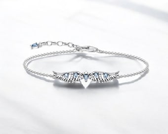Bracciale Phoenix, argento sterling 925, placcato oro rosa 18 carati, bracciale con ali di fenice, gioiello portafortuna, regalo per donna
