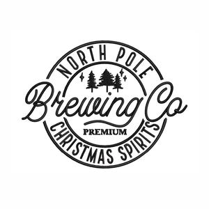 North Pole Brewing Co Machine Embroidery Design. 5 Sizes. Merry Christmas Embroidery Design. Christmas Vibes Embroidery. Digital Embroidery.