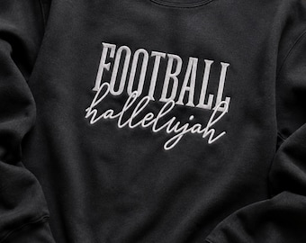 Football Hallelujah 9 Sizes Machine Embroidery Design, Football Mom Game Day Embroidery Design, Instant Download, Digital File.
