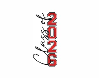 Class Of 2026 Machine Embroidery Design. 7 Sizes. Graduation 2026 Embroidery Design. High School Senior 2026 Machine Embroidery Design.