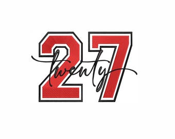 Graduation 2027 Embroidery Design 7 Sizes for Graduates Class of 2027 Embroidery Design Senior Year Varsity Number Embroidery File