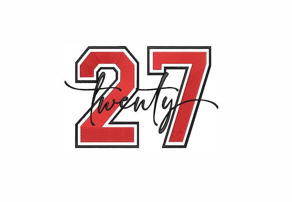 Graduation 2027 Embroidery Design 7 Sizes for Graduates Class of 2027 Embroidery Design Senior Year Varsity Number Embroidery File