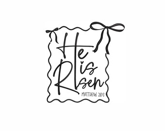 He Is Risen Machine Embroidery Design. 7 Sizes. Matthew 28:3 Embroidery Design. Christian Easter Embroidery Design. Digital Download.