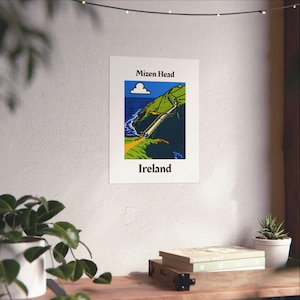 Impresión pop art de Mizen Head Ireland: vibrante fotografía de un lugar emblemático de Irlanda