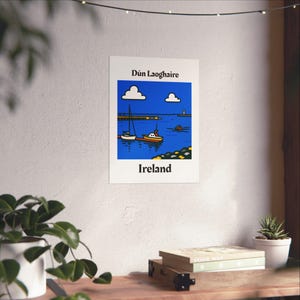 Dún Laoghaire Ireland Pop Art Print: Vibrant Irish Landmark Photography