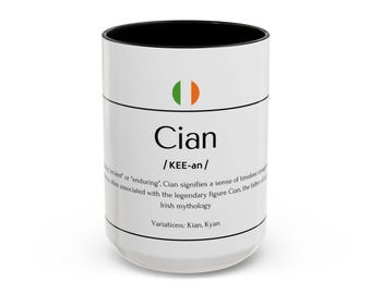 Large Coffee / Tea Mug - Irish Name - Cian (15oz / 440mls)