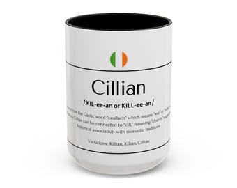 Large Coffee / Tea Mug - Irish Name - Cillian (15oz / 440mls)