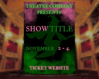 Custom Theatre Poster for School or Community Production – Personalized Show Art | Drama Teacher Gift | Digital Only
