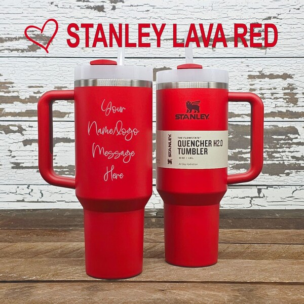Stanley Lava Quencher 40oz. Straw Tumbler, Valentine's Day, Red Stanley, Travel Mug, Gift for Her, Gift for Him, Anniversary Gift, Love