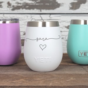 Personalized Engraved YETI® W/ Lid or Polar Camel Wine Tumbler Bridesmaid Gift, Maid of Honor, Matron, Wedding Party, Mother of the SLH1 image 1