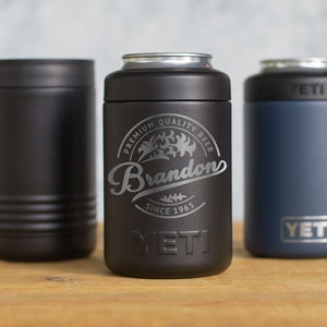 Personalized Engraved YETI® CAN Colster or Polar Camel Can Holder Husband,  Boyfriend, Dad, Grandpa, Beer Lover, Road Trip, Birthday PQB1 