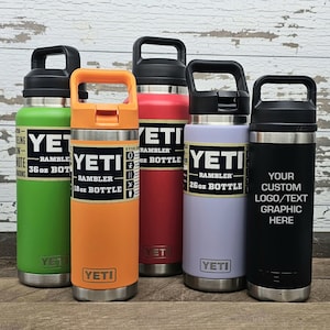 Personalized Yeti Water Bottle, Engraved Insulated Bottle, Custom Stainless Steel Flask, Travel Hydration, Gift for Him or Her