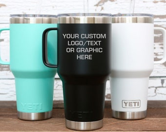 Personalized Custom Engraved YETI® Rambler® Mug - Perfect Gift, Anniversary Present, For Him, For Her, Travel Cup, Handled Mug, Laser Etched