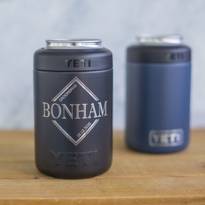 Personalized Engraved YETI® CAN Colster or Polar Camel Can Holder Groomsman Gift, Best Man, Wedding Party, Father of Bride Groom, Usher DD1