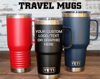 Personalized Custom Engraved YETI® Travel Tumbler or Polar Camel Travel Tumbler Birthday Gift Logo Unique Anniversary Birthday Godparent