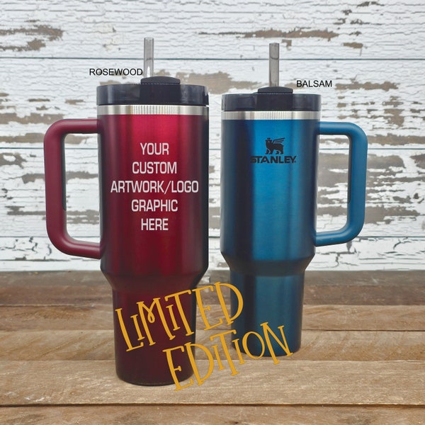 Limited Edition Stanley Quencher 40oz. Straw Tumbler, Balsam Glow, Rosewood Glow, Travel Mug, Hydration, Camping Hiking, Gift for Her or Him