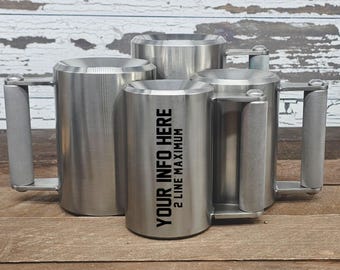 Taza de acero inoxidable con diseño de mancuernas, ideal para el gimnasio. Regalo perfecto para hombres. Taza de levantamiento de pesas. Taza deportiva para entrenamientos. Taza de café para amantes del gimnasio.